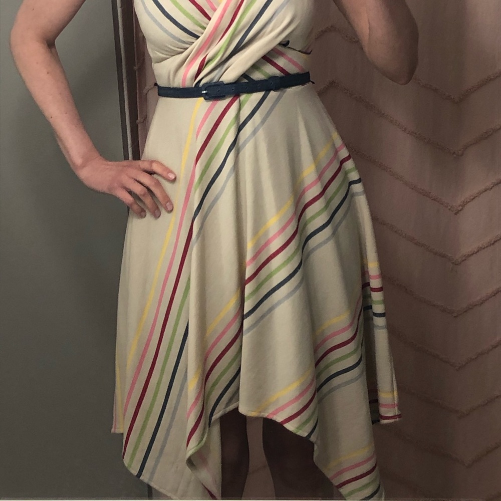 Vintage Eva Franco Crossing Striped Dress - Picture 3 of 10